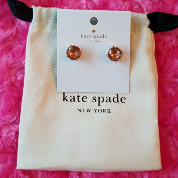 kate spade Jewelry - Kate Spade Small Light Peach Gumdrop Earrings